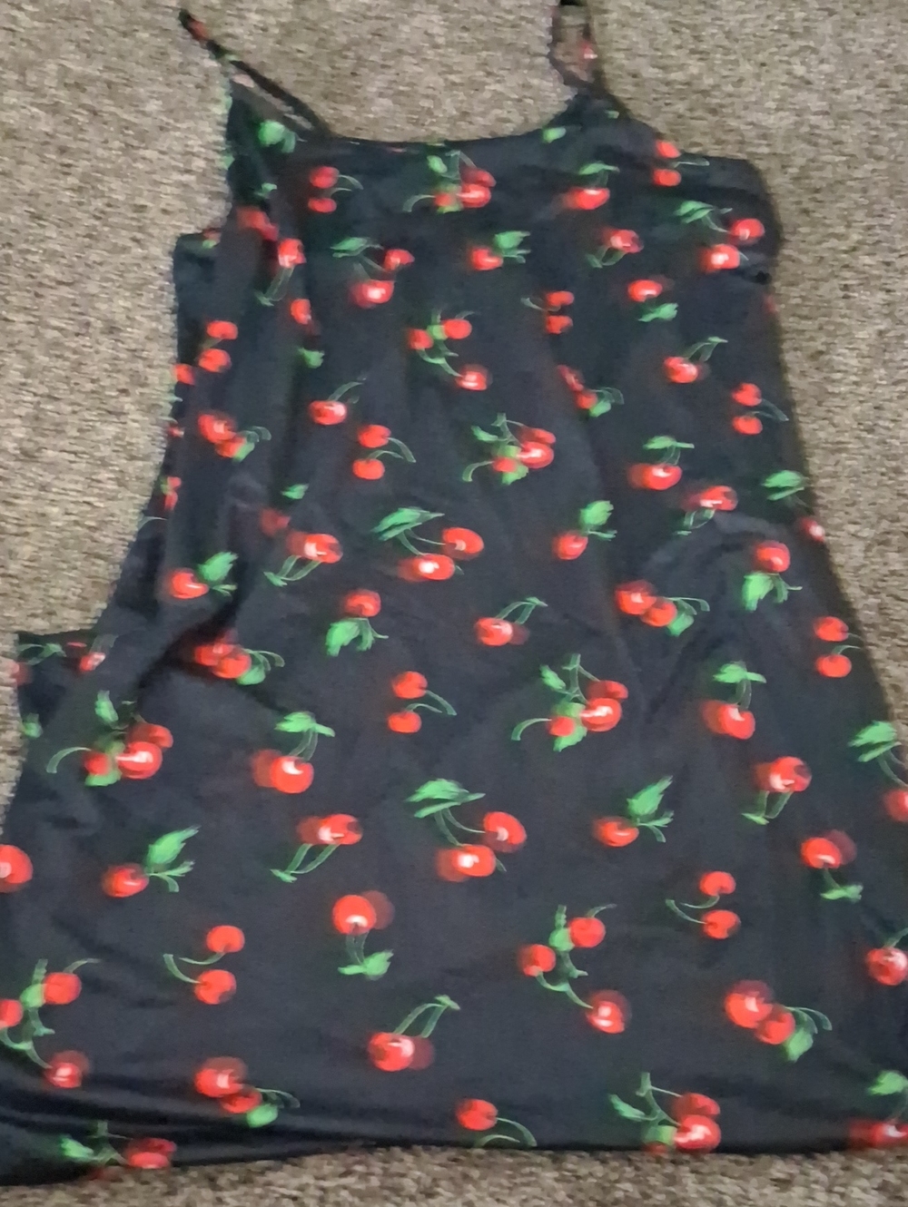 SHEIN Black Cherry Print Maxi Dress
